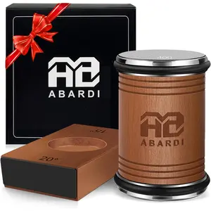 Abardi Rolling Knife Sharpener, Knife Sharpening with Diamonds Made Easy, Knife Sharpeners Kit with 15 & 20 Degree Magnetic Angle, Fathers Day Gift for Men Dad Husband Fathers (Walnut)