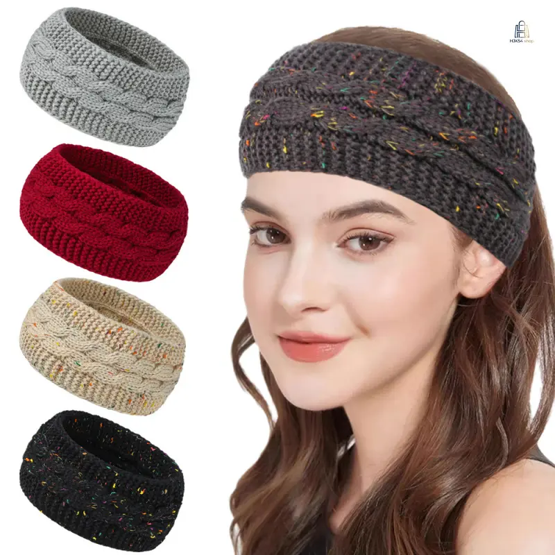 Double Twist Knitted Yarn Headband, Warm Ear Cover Hair Band For Autumn And Winter, Soft Stretch Hair Accessory For Sports And Daily Hair Tying, Practical Head Decor For Daily Use And Casual Small Gift