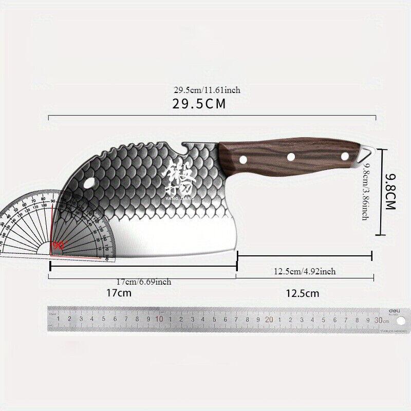 Selected Stainless Steel Fish and Meat Kitchen Knife with Ergonomic Handle - Sharp and Durable Versatile Meat Cleaver for Everyday Home Cooking and Outdoor Food Preparation Selected Stainless Steel Fish and Meat Kitchen Knife with Ergonomic Handle - Sharp and Durable Versatile Meat Cleaver for Everyday Home Cooking and Outdoor Food Preparation