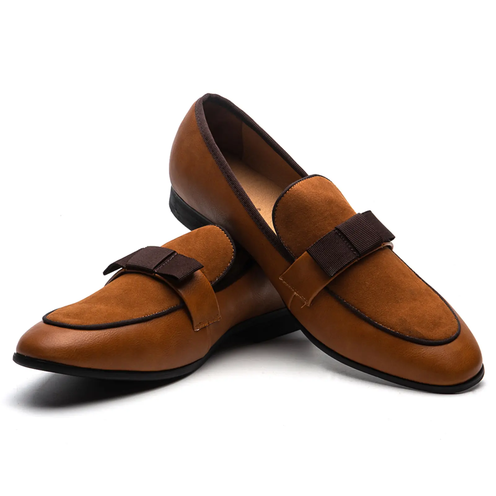 JITAI Men's Lindford Moc Toe Bit Slip-on Penny Loafer Party Shoes,