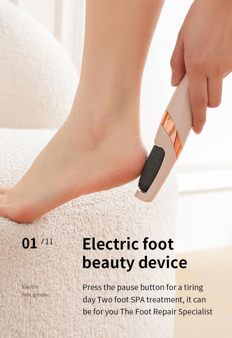 Electric Foot Grinding Stone - Digital Foot Grinder, Rechargeable, Exfoliating Tool for Calluses, Home & Nail Salons Use, Perfect Gift