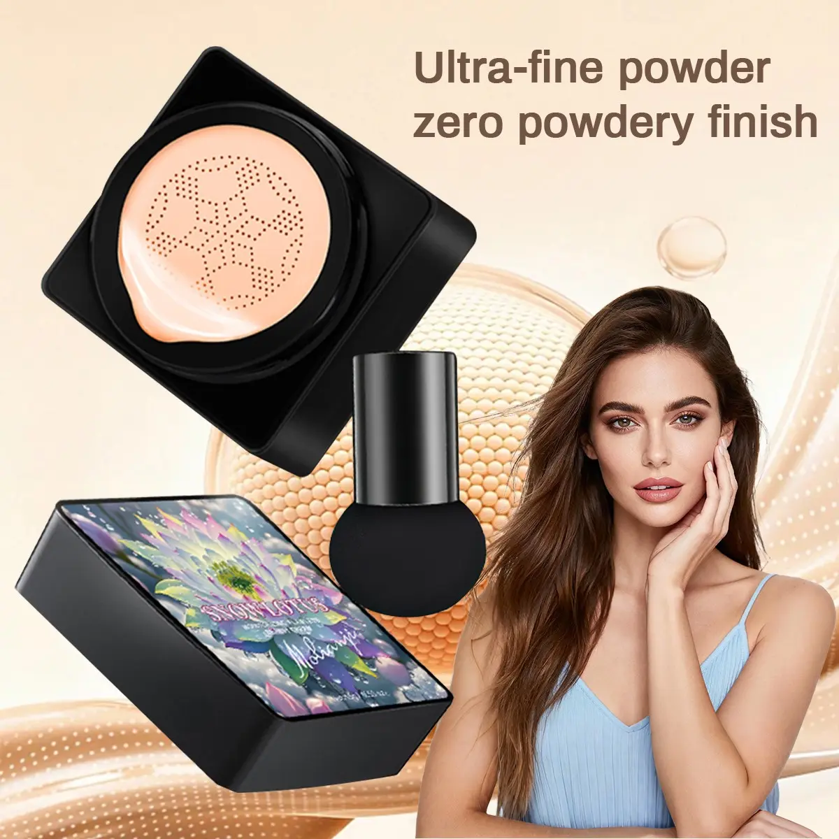 Waterproof Foundation Cream, Lightweight and Smooth, Long-Lasting Anti-Sweat, Even Skin Tone, Covers Blemishes and Dark Circles
