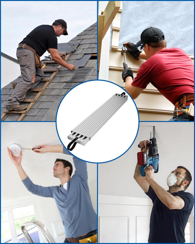 【GARVEE】Adjustable Aluminum Work Planks: Durable 6-15ft Lengths with 440LBS Capacity and Skid-Proof Design for Safe Access in Construction and Home Projects.