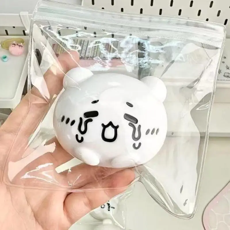 Chiikawa Cute Animal Face Small Stress Relief Pinch Toy - Hachiware Usagi Rebound Item with Creamy Mud Feel, Affordable Crafting Gift for DIY & Felt Crafts Enthusiasts
