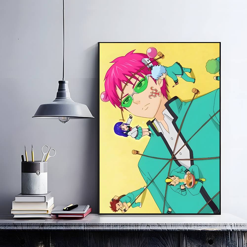 Anime The Disastrous Life Of Saiki K Poster HD art sticky wall waterproof home living room bedroom bar aesthetic decoration