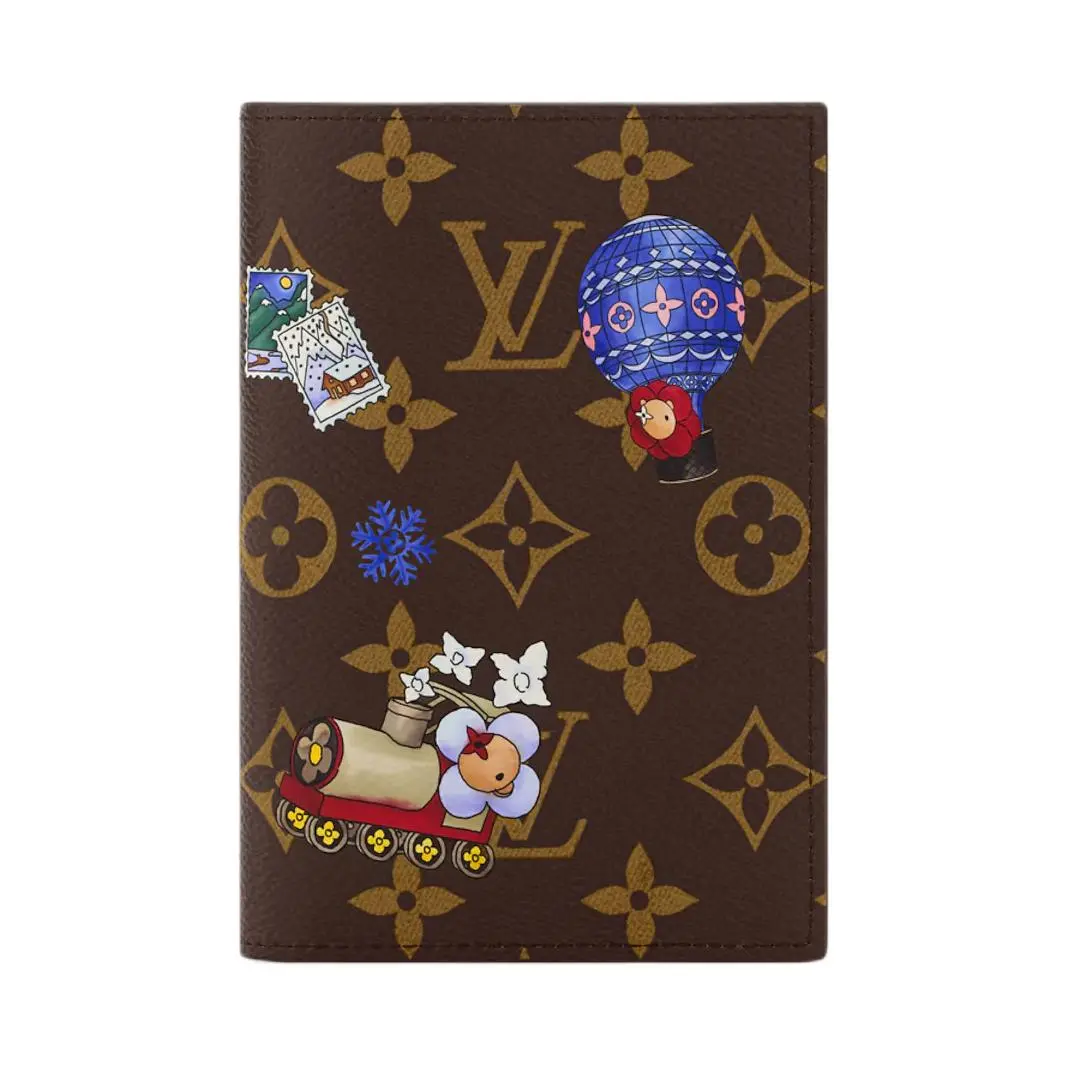 Louis Vuitton Monogram Printed Coated Canvas Passport Case for Women, Brown