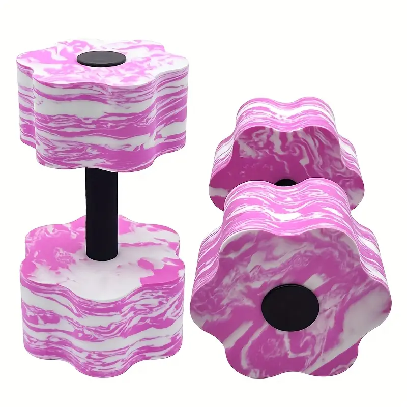 Aquatic Fitness Dumbbells: Featuring a plum blossom design and crafted from EVA material, these dumbbells are specifically engineered for underwater workouts, helping to sculpt the arms and provide resistance training in the water.