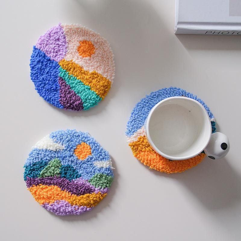 DIY Punch Needle Embroidery Kit Complete Craft Set With Patterns Tools Threads And Hoops Creative Handmade Project For Beginners Ideal For Home Decor And Leisure Crafting Activities