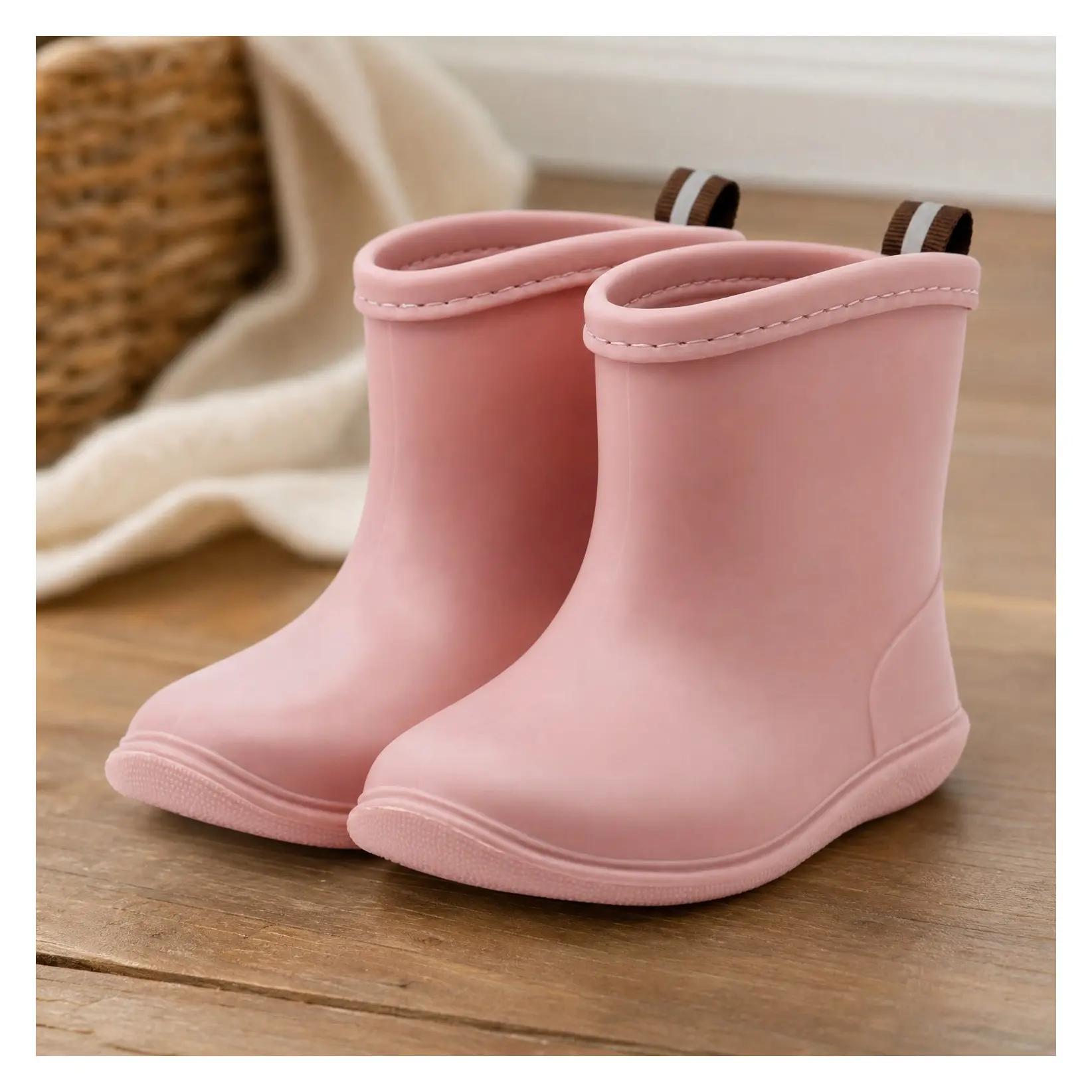 Toddler Kids Rain Boots Waterproof Lightweight Breathable Comfortable Easy-On Soft Flexible with Removable Insole and Non-Slip Outsole for Boys GirlsGift