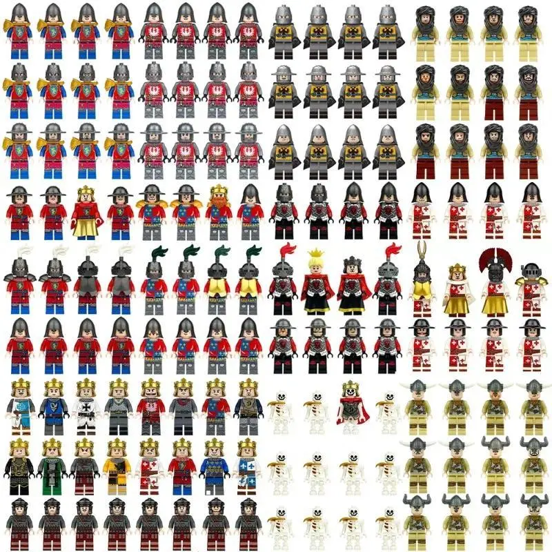 2026 Popular Ancient Roman & Medieval Knight Building Block Mini Figures - Humanoid Doll Toys for Kids' Birthday Gifts