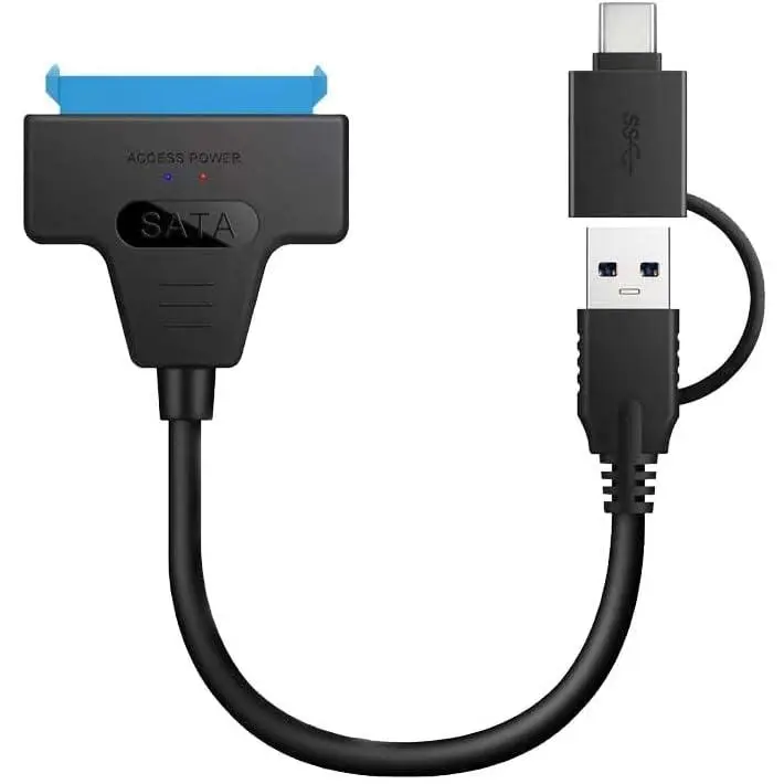 2026 New Upgraded SATA to USB 3.1 Type-C Adapter Cable - 10Gbps High-Speed Transfer Multi-Port Converter, Dual Ports, No Drivers Needed, UASP Support for 2.5'' SSD/HDD Drives, C-Type Adapters