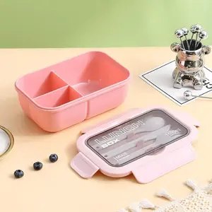 Bento Box Adult Lunch Box, 1100ml/37oz Containers with 3 Compartments, Lunchable  Container with Utensils, Microwave & Dishwasher Safe ()