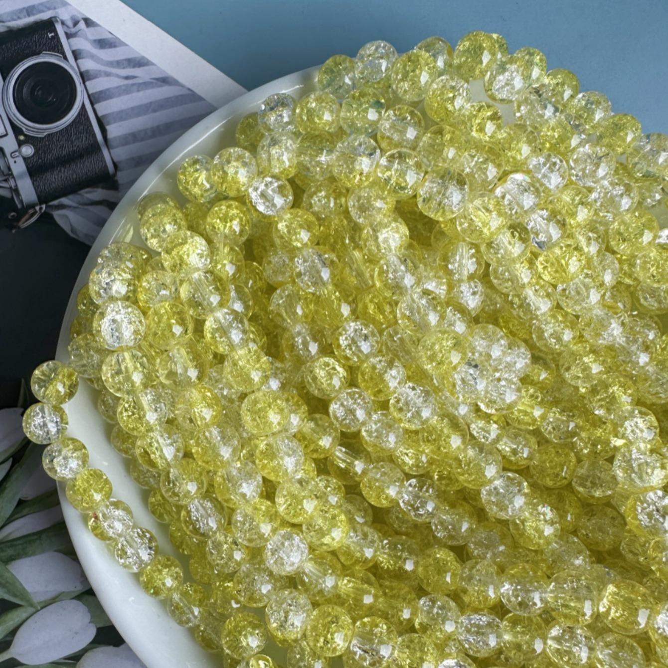 8mm Glass Bead (100pcs/set), Premium Glass Beads, Colorful Faux Crystal Bead, DIY Jewelry Making Supplies For Necklace Bracelet Earrings & Phone Bag Pendant, Diy Beading Accessories