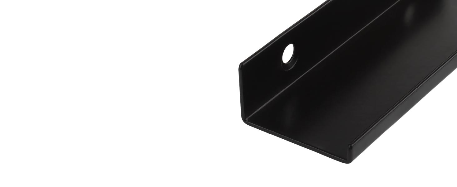 BASIC SUPPLY Vinyl Wall Mount 6 Pack, Black Metal Vinyl Holder Wall Display Shelf Record Wall Mount Stand for Albums LP Minimalist Record Wall Storage Set for CD Display in Office Home