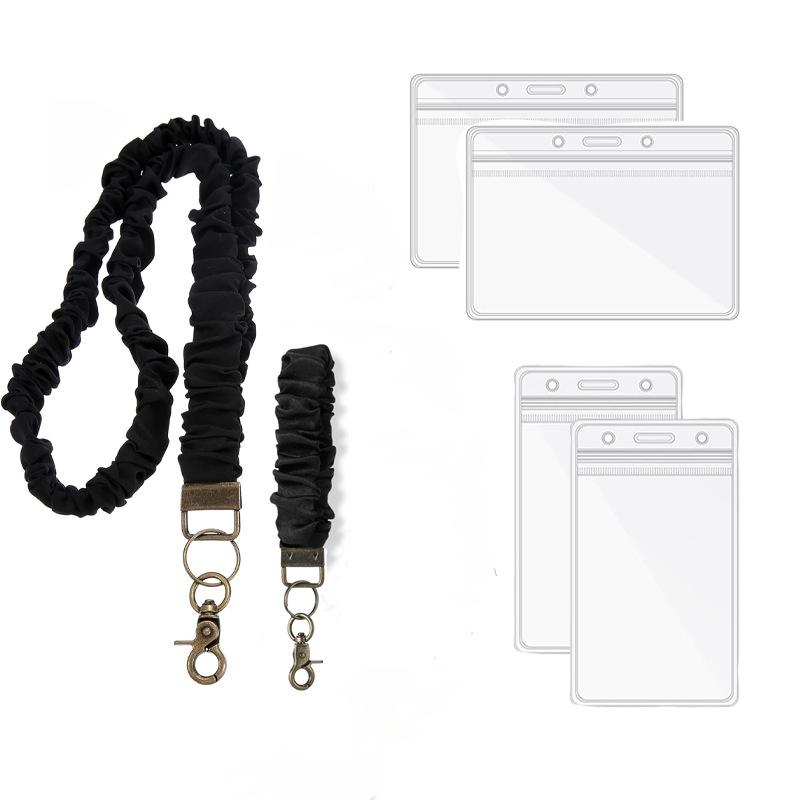 Stretchy PVC Lanyard 17.5-Inch - Soft & Hypoallergenic Fabric - Tangle-Free Design - Perfect for Keys, Badges, & Phones - Handmade Charm Good Luck Gift Bag Keychains Ball Cute Simple Elegant Design Student Welcome Backpack Tags