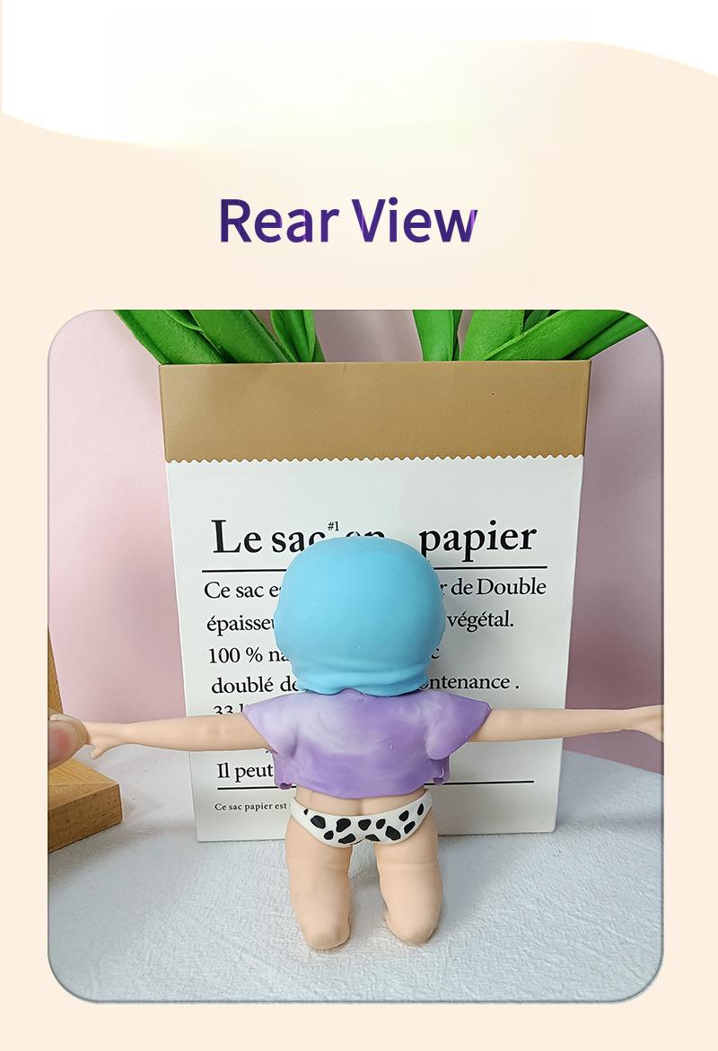 Funny Mask Stress Relief Toy, 4 Inch Quirky Collectible Desk Toy Doll, Soft Touch Squeeze Figure for Adults and Novelty Gift Lovers (1pc) ,