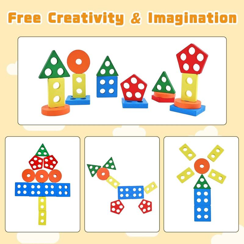 Wooden Shape Sorter Toy, 1 Set Colorful Shape Sorter Toy, Montessori Toy, Educational Toy for Kids, Learning Toy for Toddlers #TOP PICKS