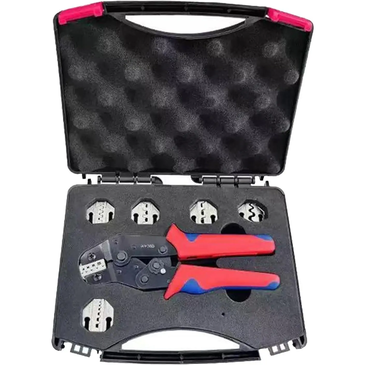 Ratcheting Crimping Tool with Interchangeable  for Heat Shrink Connectors, Wire Terminals - Electrical  Pliers for Secure and Professional Crimps