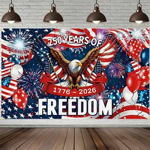 American Independence 250th Anniversary Backdrop Patriotic Eagle Tapestry Wall Hanging, Heritage Photography Background, Premium Polyester Celebration Decor for National Event, Family Gathering, Reception Area, Photo Booth