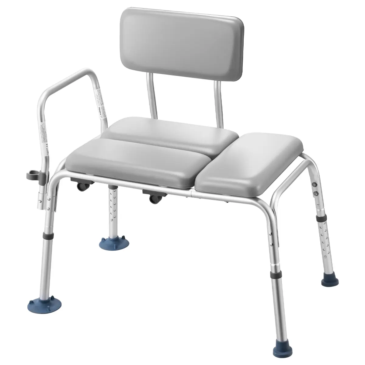 Tub Transfer Bench for Bathtub, 500 lbs Weight Capacity Heavy Duty Shower Chair with Arm and Backrest, Height Adjustable Bathroom Shower Bench Bath Seat for Adults, Seniors, Elderly and Disabled