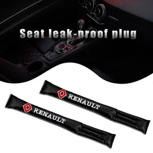 2PCS Renault Seat Gap Filler Carbon Fiber Style Leak-Proof Plug Car Seat Side Seam Organizer for Captur Megane Koleos Interior Accessories