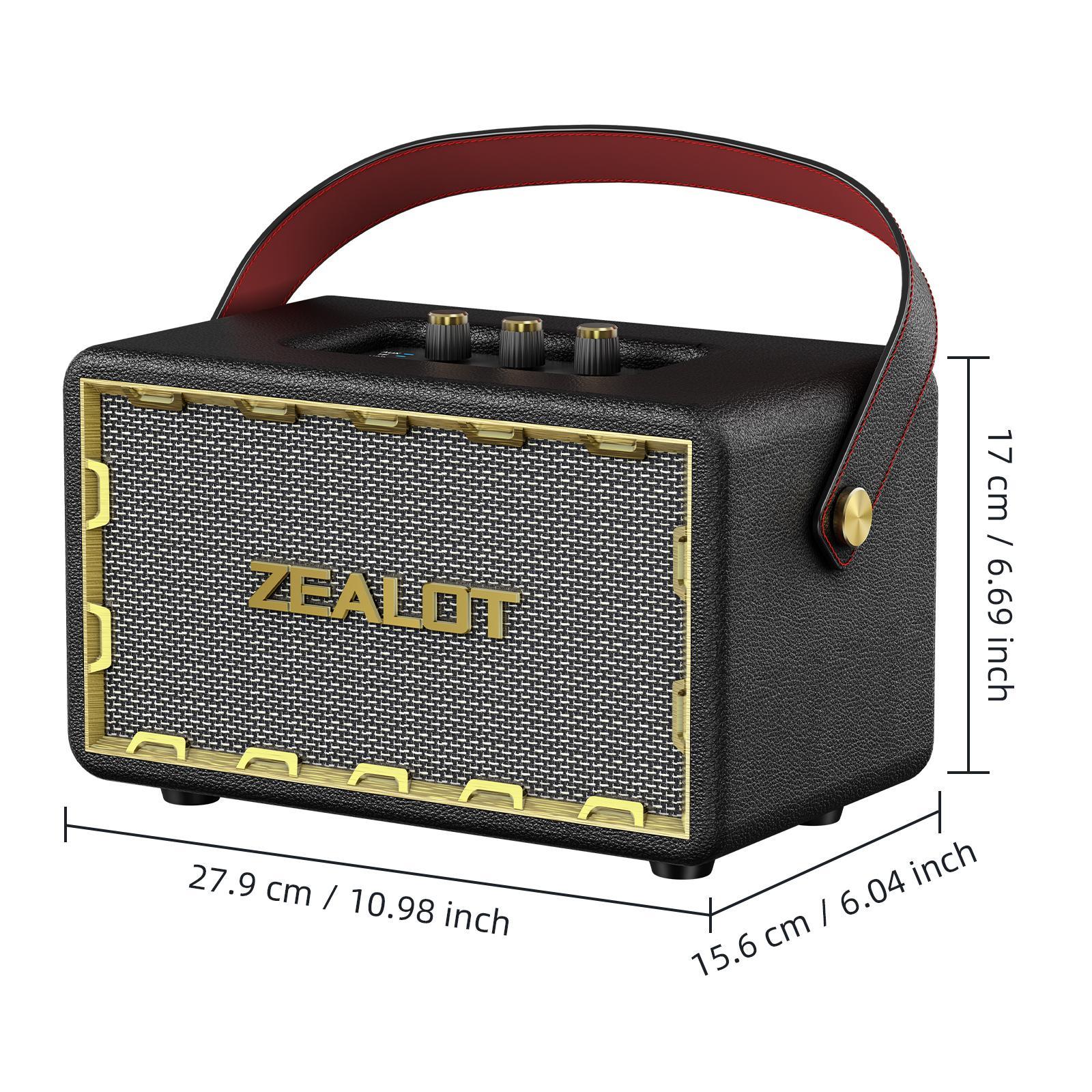 ZEALOT MT01 60W Wireless Speaker, Rechargeable Portable Bluetooth-compatible Speaker with DSP Technology, Stereo Sound Speaker for Home, Car, Outdoor, Camping, Audio
