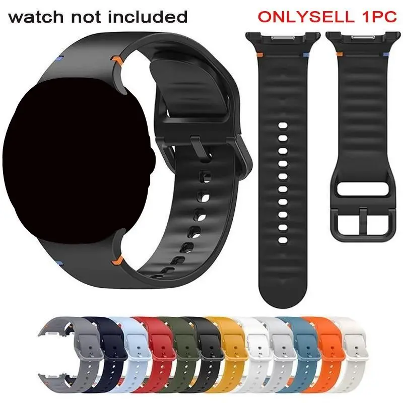Silicone Band for Samsung Galaxy Watch 8 Strap Accessories Smart Watch Straps Smartwatch Replacement Straps Rubber Bracelet for Samsung Galaxy Watch 8 Classic Strap Smartwatch Compatible Bands