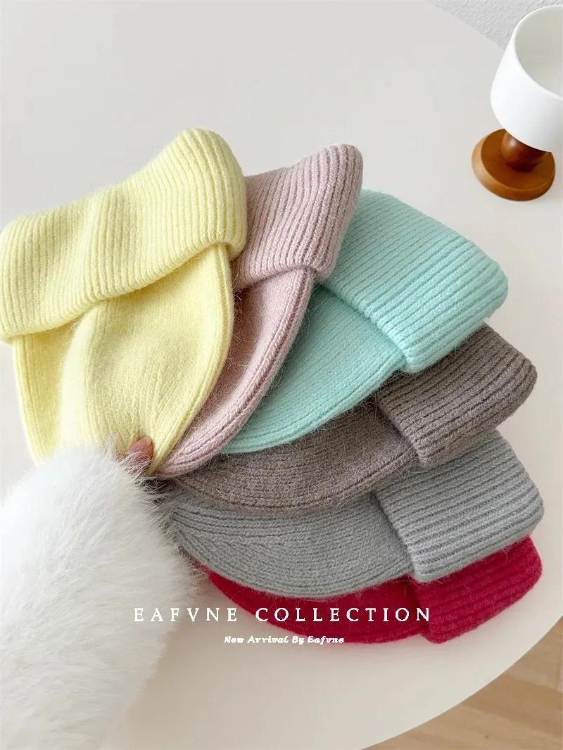 1pc Warm Knit Beanie for Men Women,Slouchy Beanie Hats Winter Knit Cap Soft Ski Hat Unisex,Thick Fisherman Cuff Plain Skull Caps