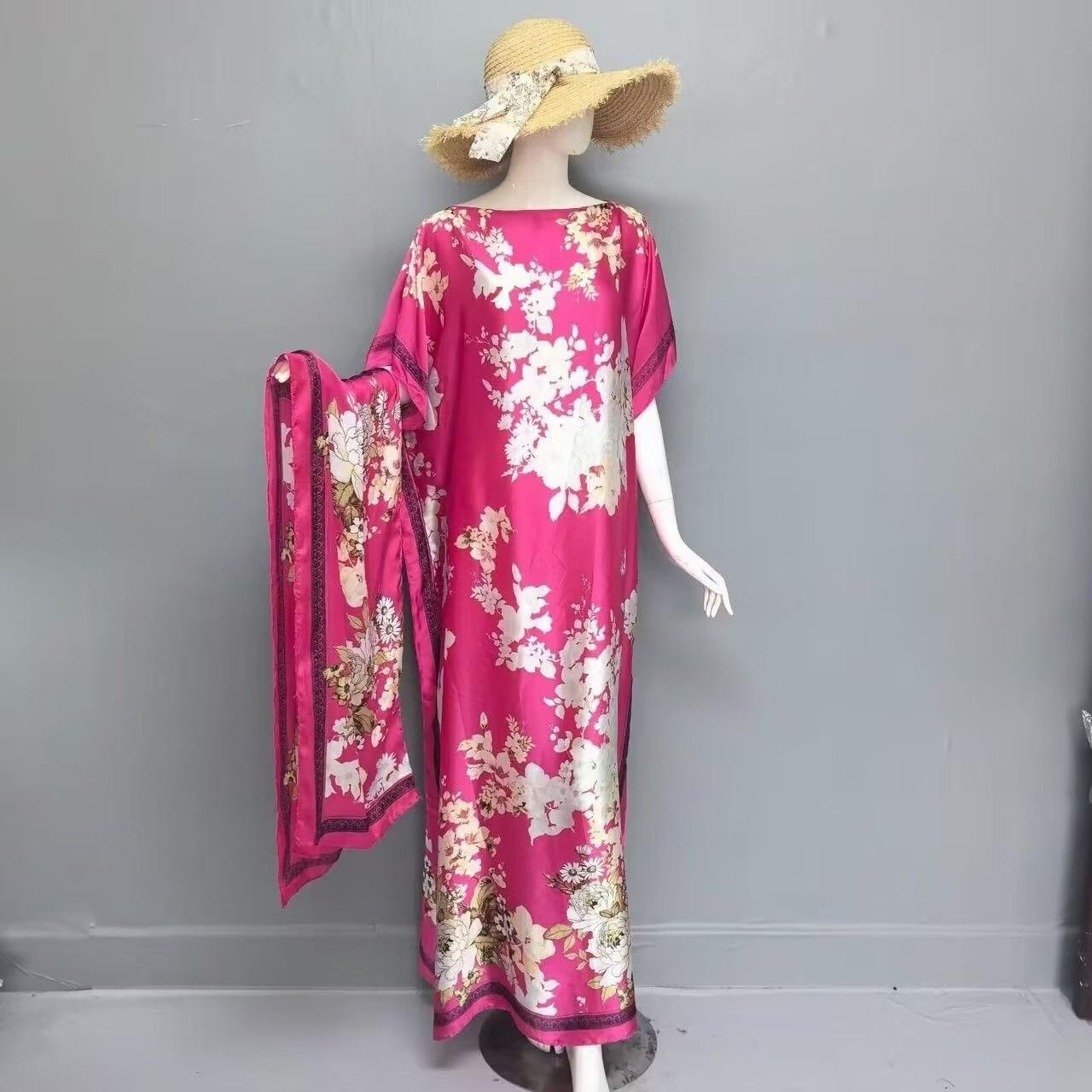 Women's Leopard Print Long Sleeve Kimono & Bandana Set, Casual Open Front Outerwear & Square Scarf Set for Beach Vacation, Beach Cover Up, Ladies Clothes Accessories for All Seasons