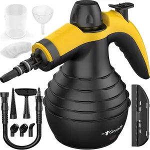 Pressurized Handheld Steam Cleaner with 10Pcs Accessories & Safety Lock, Powerful Multi-Purpose Home Steamer for Cleaning Car, Bathroom, Shower, Upholstery, Grout, Window