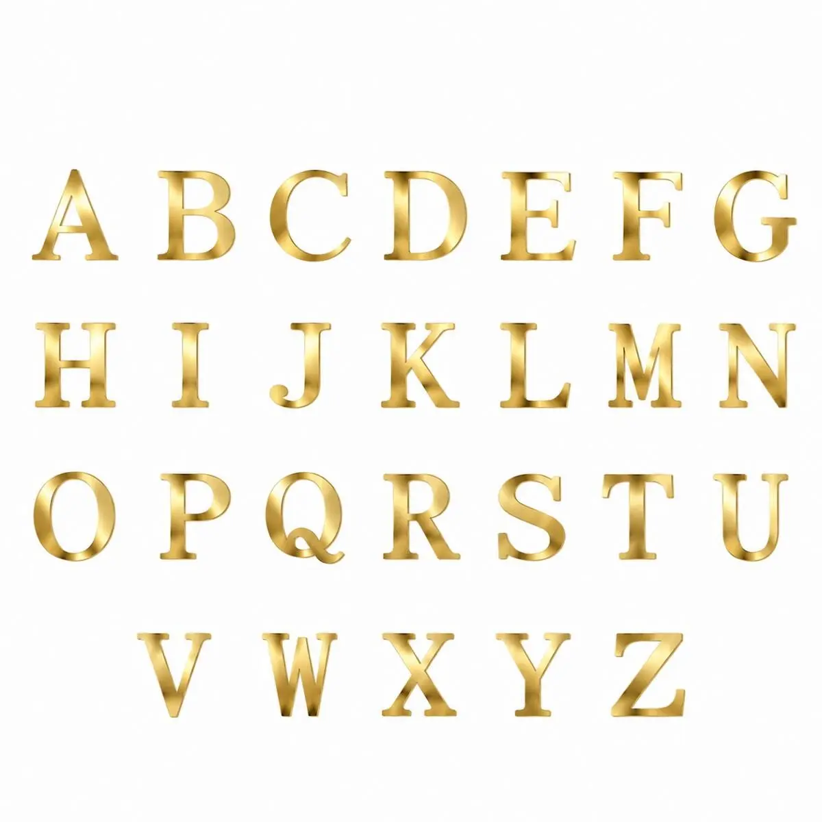 8×7in Gold Letter Acrylic Mirror Wall Stickers, DIY Background Sticker, Self‑Adhesive Mirror Sticker for Dresser Cabinet Frame Door, Bedroom Living Room Office Dorm Home Decor, Wall Art Sticker, Back to School Decal, Choose Your Letters From A‑Z