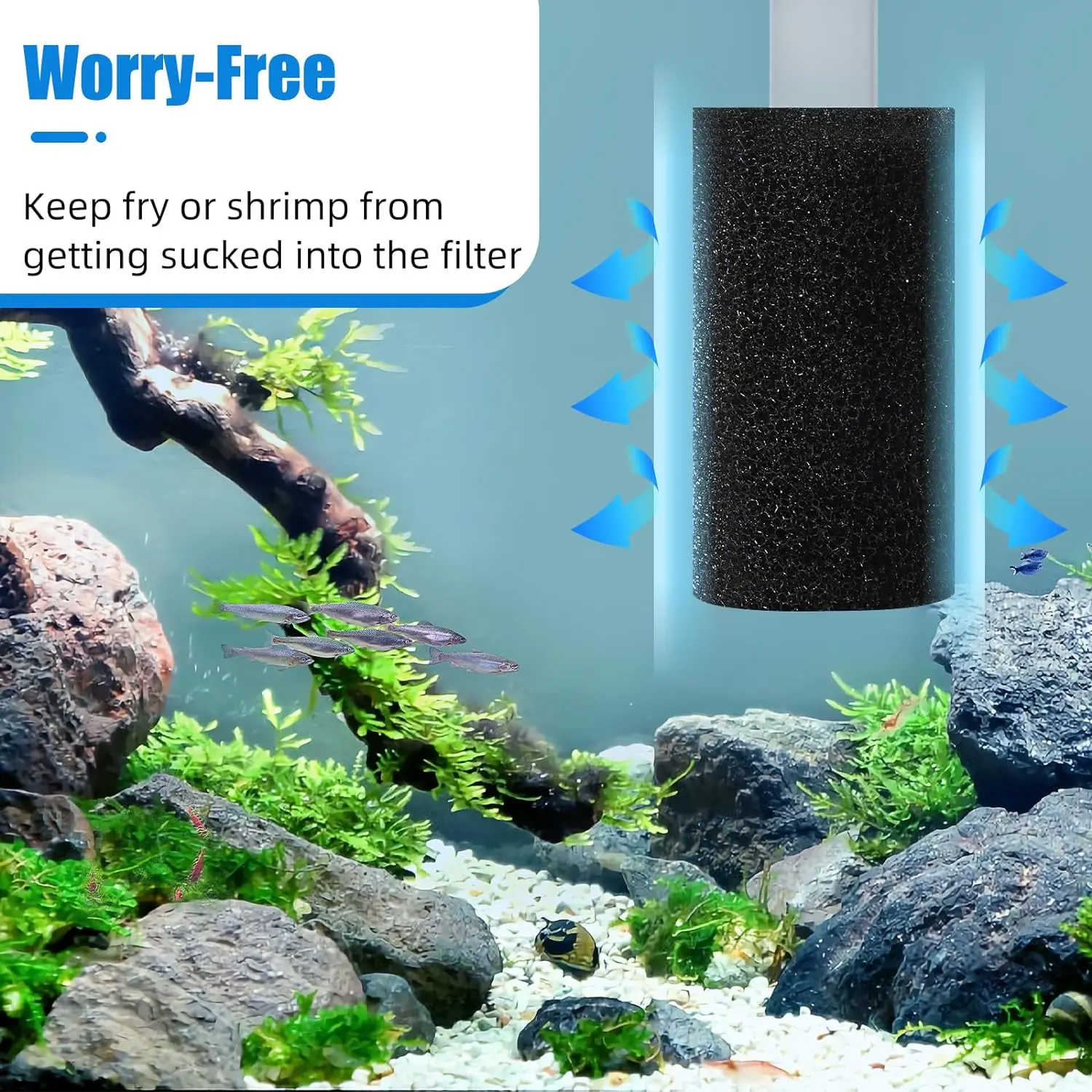 Aquarium Filter Sponge, 10pcs/set Pre-filter Sponge, Foam Rolls Compatible Intake Filter Accessories, Aquarium Filter Media for Fish Tank, Pet Supplies, Filter And Accessories