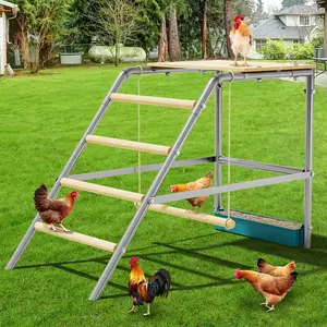 Durable Chicken Perch Roosting Bars for Coop – Sturdy Poultry Ladder for Hens, Ducks, Geese & Pigeons, Easy to Assemble & Clean, Perfect Hen House Accessory and Chicken Run Toy