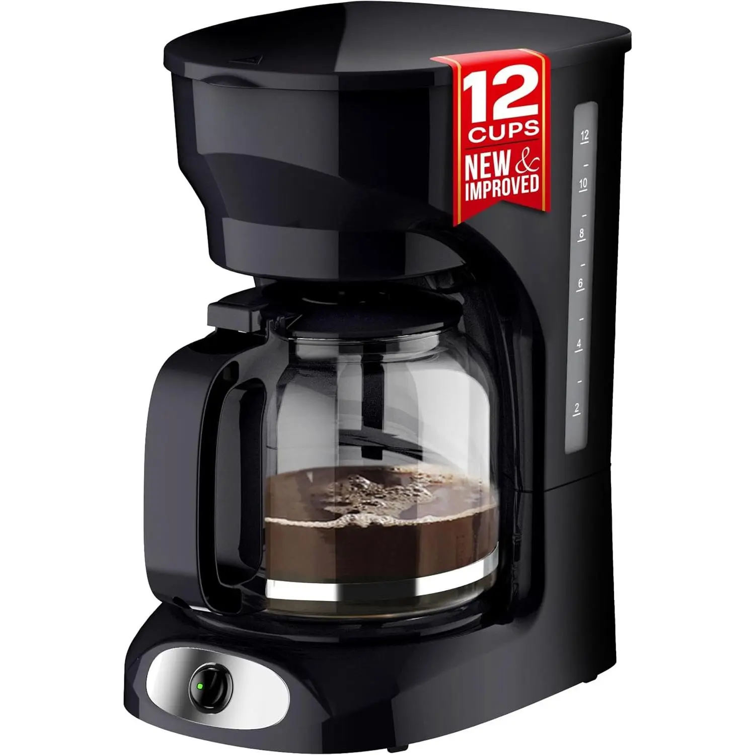 12-Cup Drip Coffee Maker | Borosilicate Carafe, Auto-Off,  Filter, Anti-Drip, Keep-Warm Function
