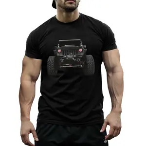 Men's 180G Pure Cotton T-Shirt - Comfortable Sports and Leisure Fit American Offroad Buggy Big Wheels Design Round Neck Short Sleeve Leisure Style Leisure Outing Occasion Conventional Version Four Seasons