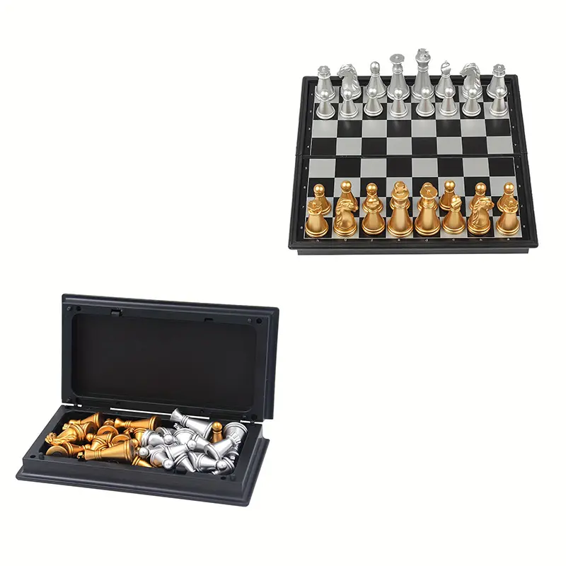 Mini Magnetic Chess Board Games, Small Portable Folding Chess Travel Set - 5'' Magnetic Chess, Mini Party Travel Family Game