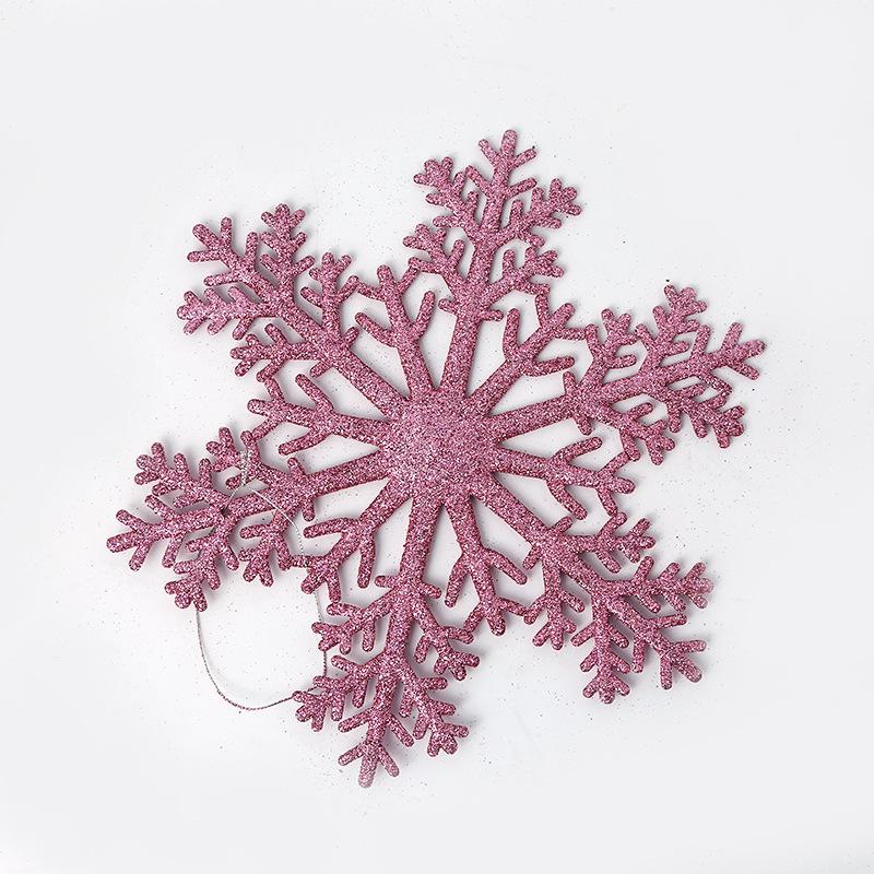 Christmas decoration plastic powder-coated snowflake pieces, Christmas tree ornaments, Christmas decoration supplies