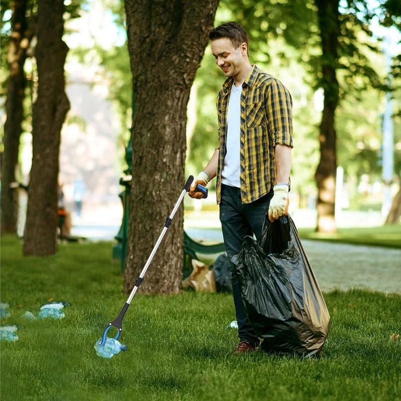 Lightweight Grabber Pickup Tool, Anti-slip Rotating Jaw & Magnets Grabber, Wide Claw Opening Trash Picker, Long Arm Extension Grabbers for Seniors