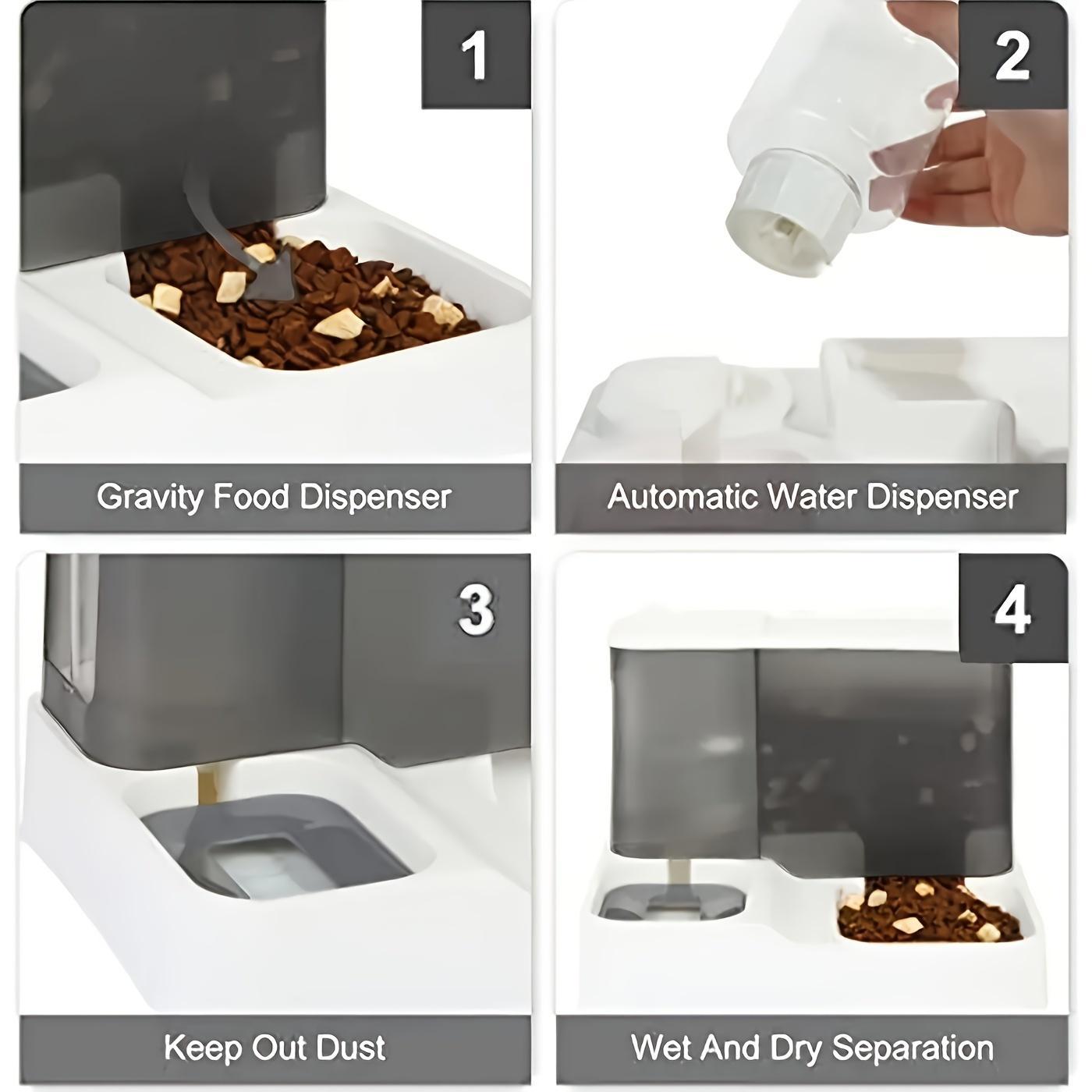 Automatic Pet Feeder & Water Dispenser, Pet Feeding Supplies, Pet Feeder, Dog & Cat Accessories, Dog & Cat Feeding Supplies