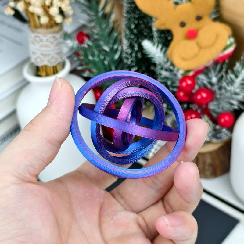 1/4 Fingertip Spinner Stress Relief Toy - 3D Printed Stress Relief Gadget, Suitable for Children and Adults, Available in Multiple Colors - Portable Stress Relief Assistant, Office Essential, Holiday Gift