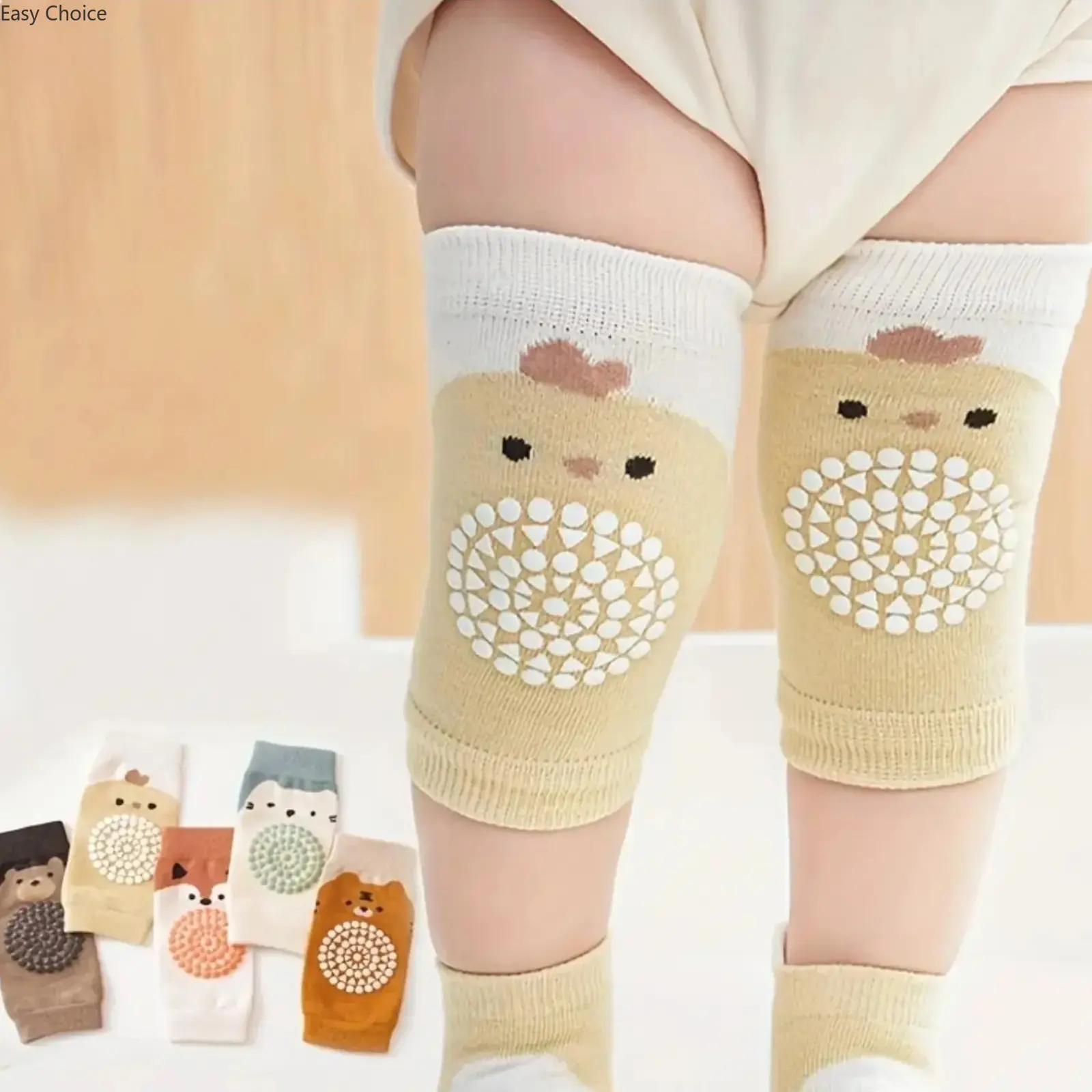 5 Pairs Infant Knee‑High Long Tube Socks, Soft Stretchy Breathable Crawling & Walking Protection Socks, Comfort Long Socks for Newborn Toddlers, Ideal for Indoor Floor Play and Daily Home Wear