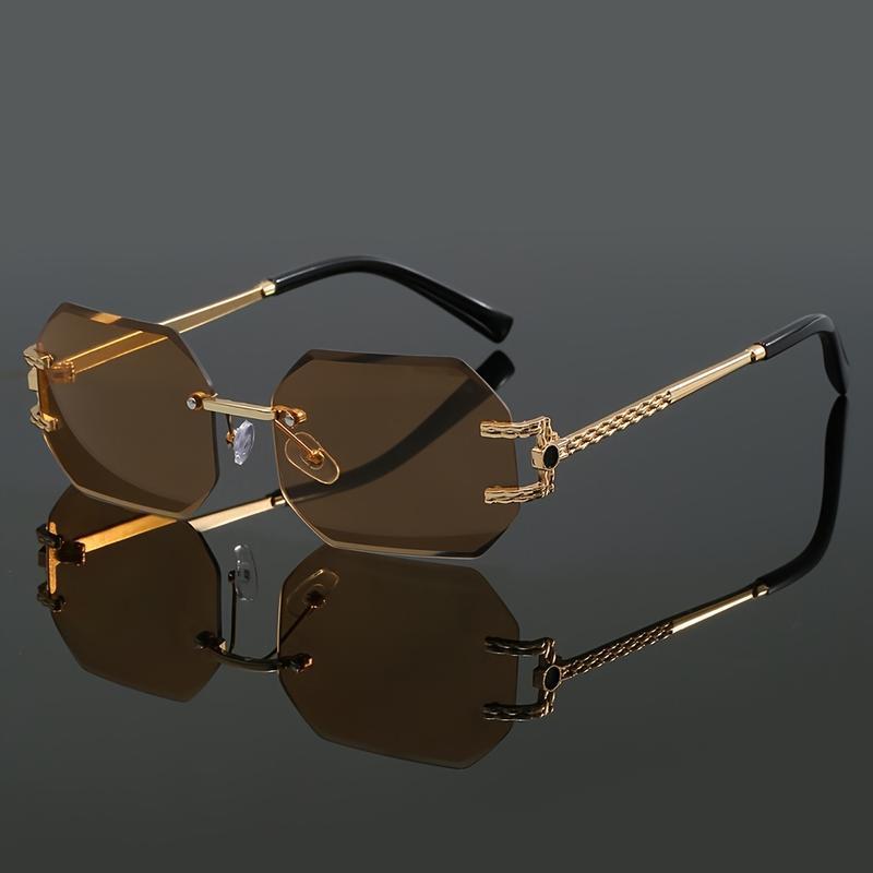 Y2K Aesthetic Eyewear 2025 Rising Rimless Glasses Lightweight Durable Metal Frame Decorative Lenses Daily & Special Occasion Accessory Suitable for Casual Outfits Holiday Parties Stylish Events Gift for Friends