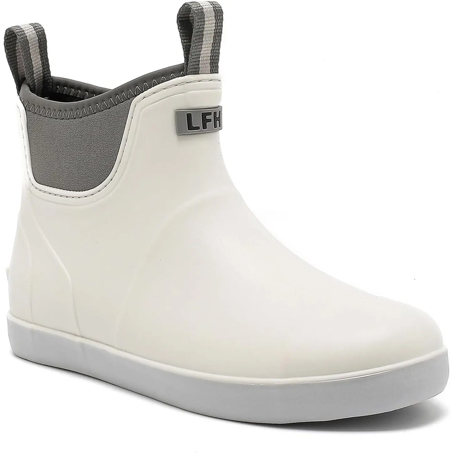 Waterproof Rubber Ankle Deck Boots for Men, Fishing Rain Booties