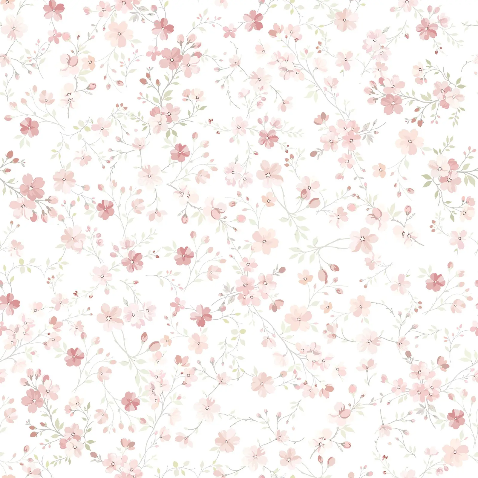 French Self-Adhesive Wallpaper, Light Background, Floral Pattern, Waterproof, Peel-And-Stick, for Bedroom, Living Room, Kitchen, Entryway, Fireplace, Stairs, Decor Wall