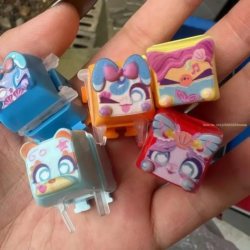 Clickee Mechanical Keycap Stress Relief Toy Blind Box Mini Cute Pattern Luminous Keycap Spliceable Decoration Pendant Trend Gift