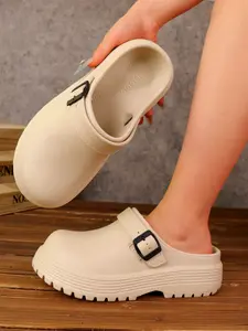 New Women's Fashion Slip-On Summer Slide Slippers, Beach Slides Footwear, Adjustable Strap Design, Durable Soft Eva Sole, Comfortable for Daily Wear, Outdoor Activities, Gardening, Beach Walks