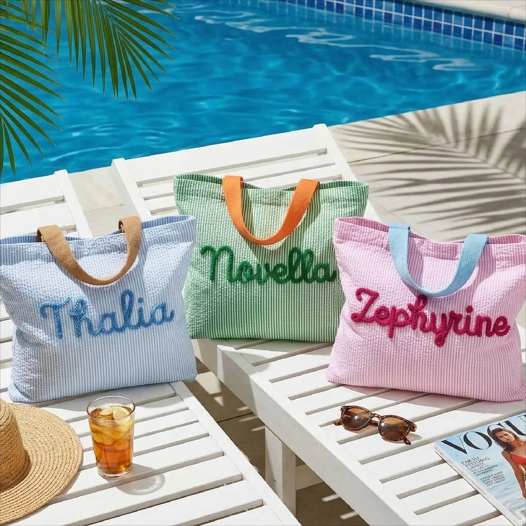 AS1017 Personalized Custom Wool Name Shoulder Bag, A Variety of Accessories Colored Wool DOY Beach Vacation Handbag