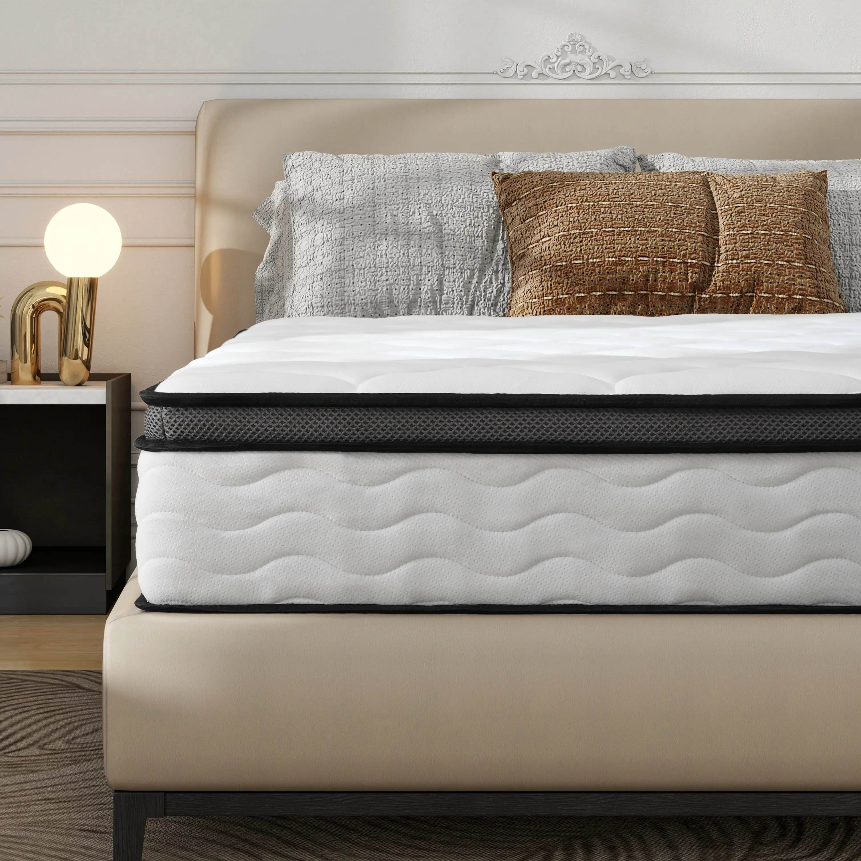ARCH Queen Mattress 12 Inch Hybrid Mattress in a Box Individually Wrapped Pocket Coils Innerspring Medium Firm Pressure Relief Breathable Comfort CertiPUR-US OEKO-TEX Bed Mattress for Bedroom Guest Room, Home Furniture and Household Product Search