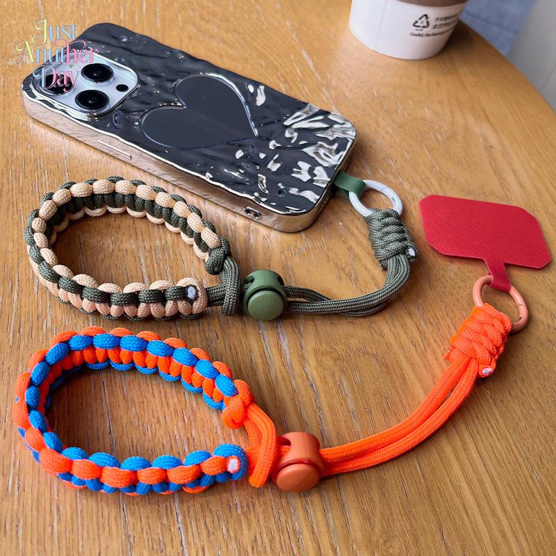 and-Woven Paracord Phone Wrist Strap Adjustable Anti-Lost Phone Lanyard with Universal Patch Multiple Color Options Durable Wristband for Phones Keys and Bags Stylish and Practical Daily Accessory