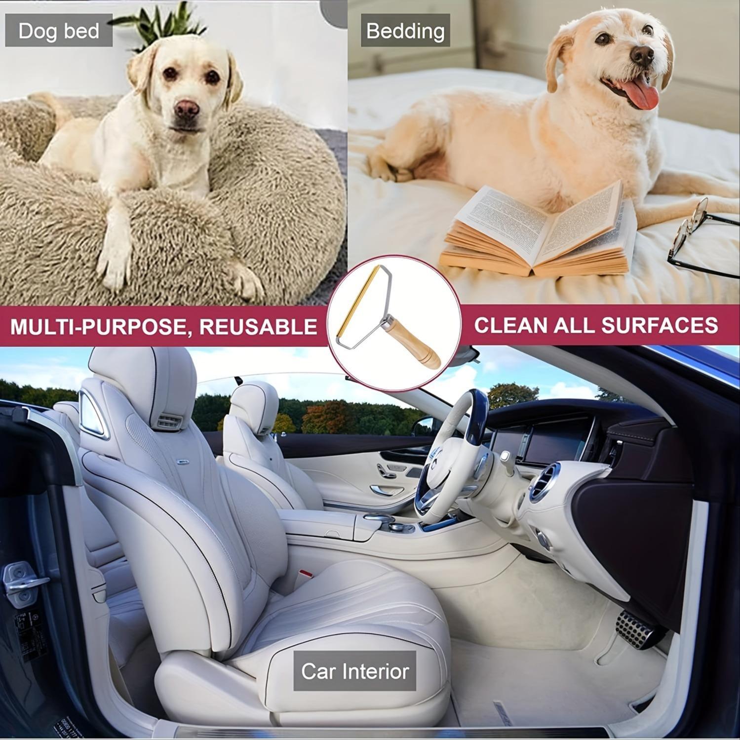 Reusable Wide Mouth Pet Hair Remover, Car Interior Pet Hair Cleaning Brush For Furniture Car Carpet Sofa, Car Accessories, Tools And Gadgets